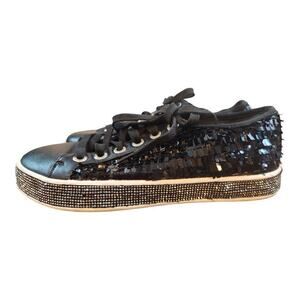 Lady Couture sequins shoes Sz 41, us sz 10 black sparkly womens tennis shoes